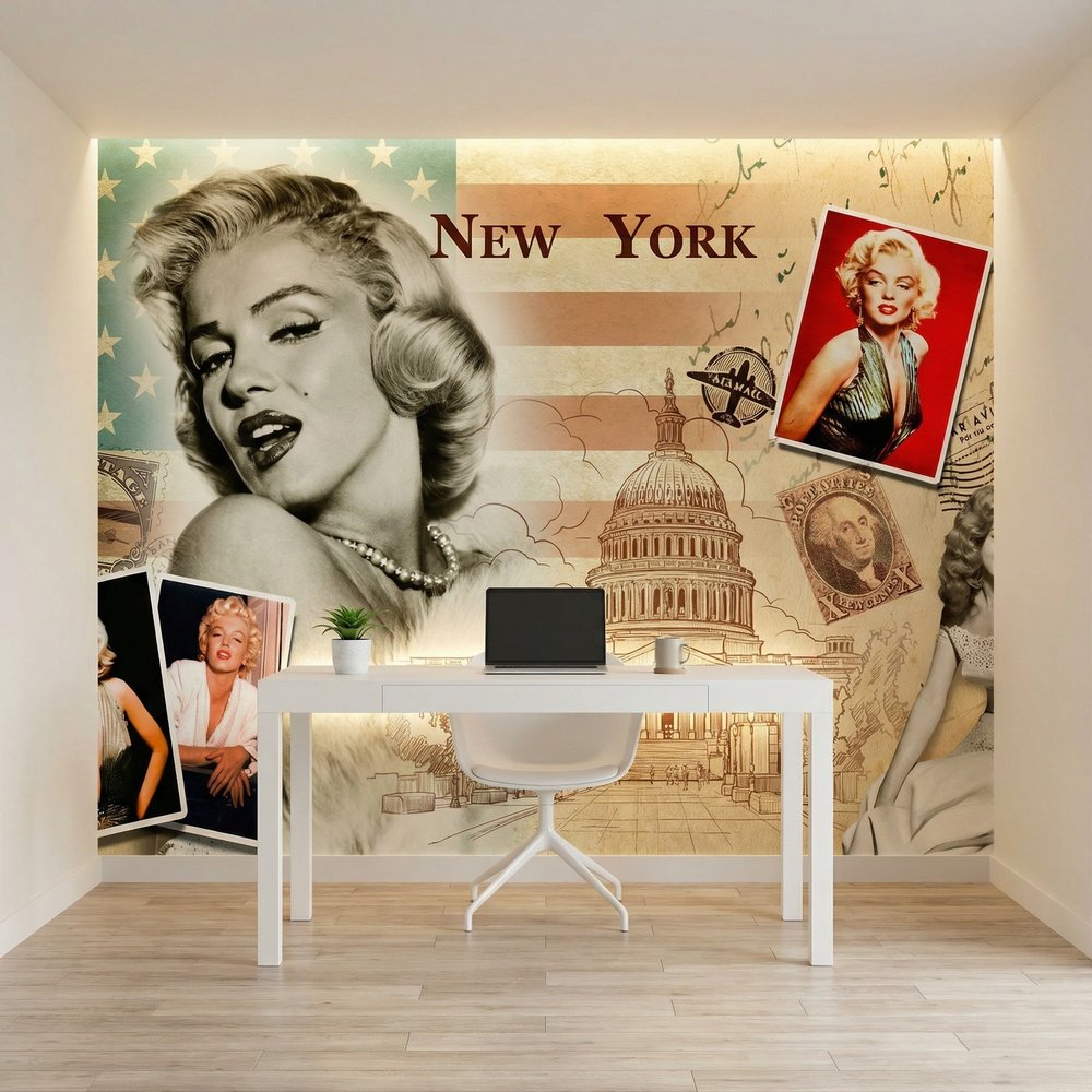 Fototapeten: Marilyn Monroe Collage New York