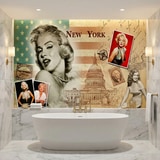 Fototapeten: Marilyn Monroe Collage New York 5