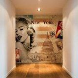 Fototapeten: Marilyn Monroe Collage New York 6