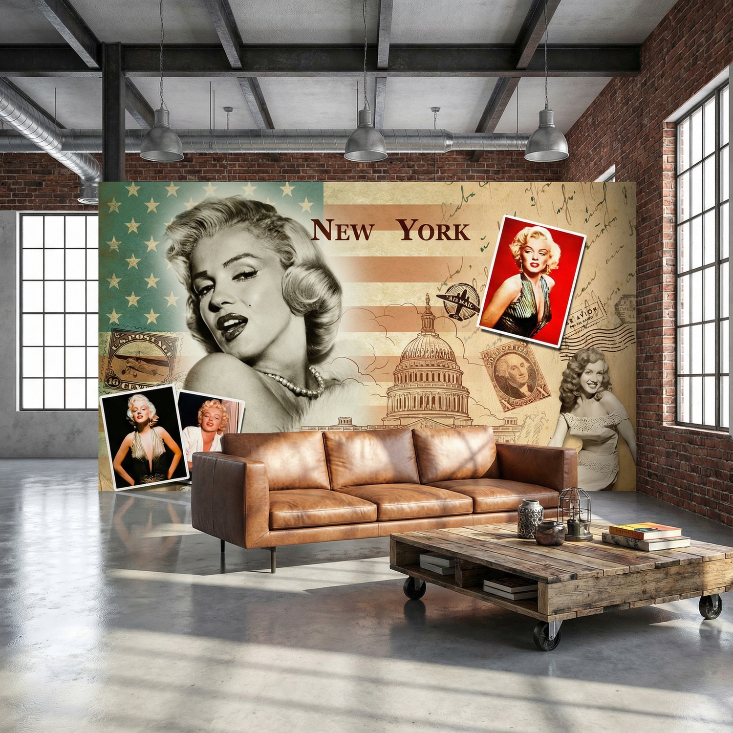 Fototapeten: Collage Marilyn Monroe