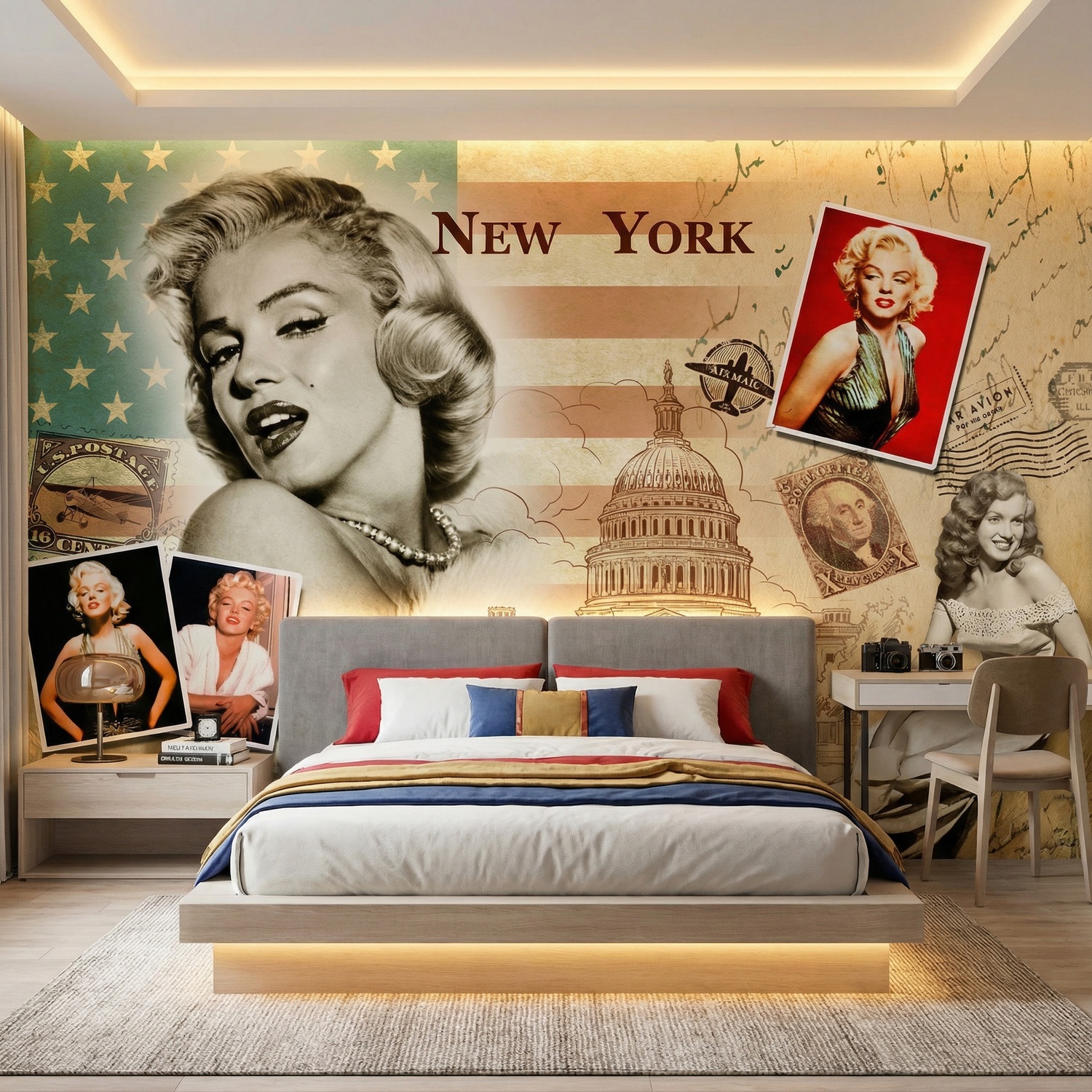 Fototapeten: Collage Marilyn Monroe