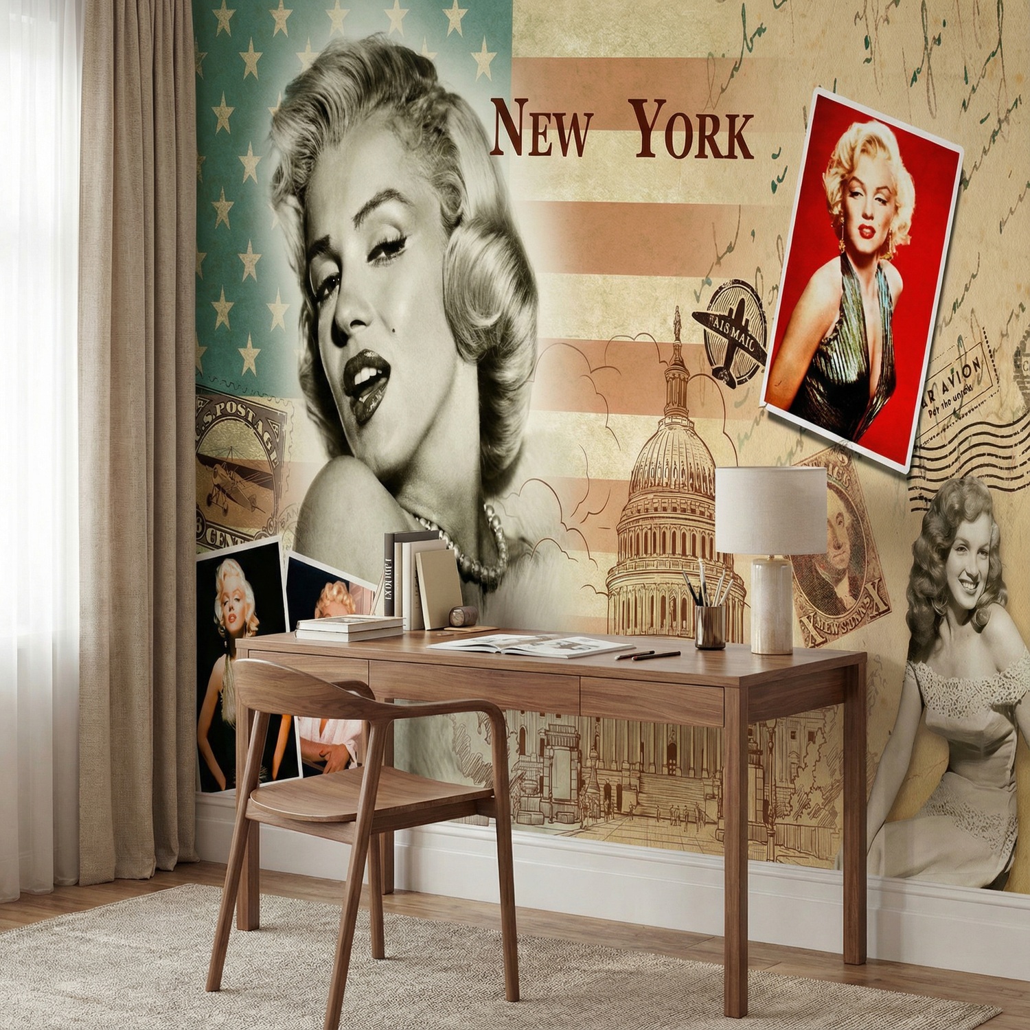 Fototapeten: Collage Marilyn Monroe
