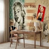 Fototapeten: Marilyn Monroe Collage New York 10