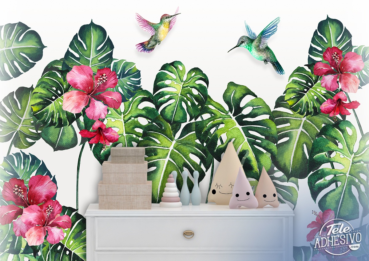 Fototapeten: Kolibri zwischen den Lilien