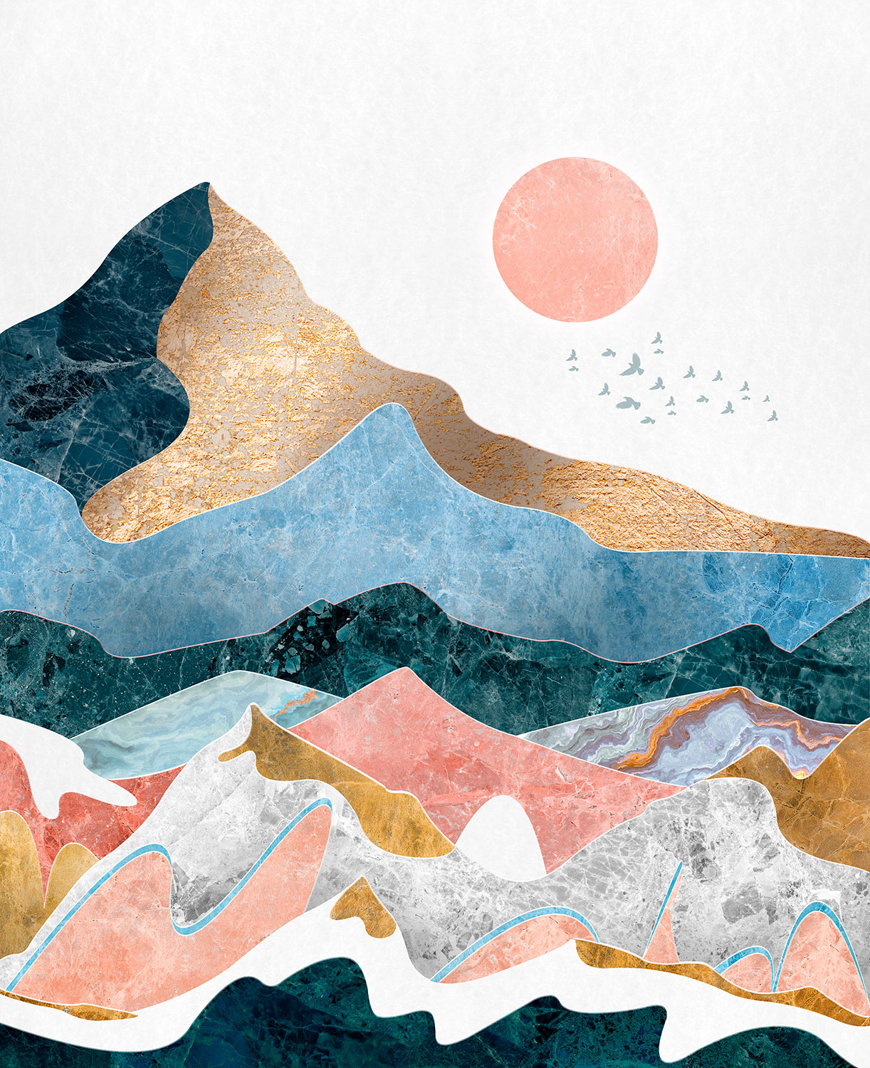 Fototapeten: Berg-Collage