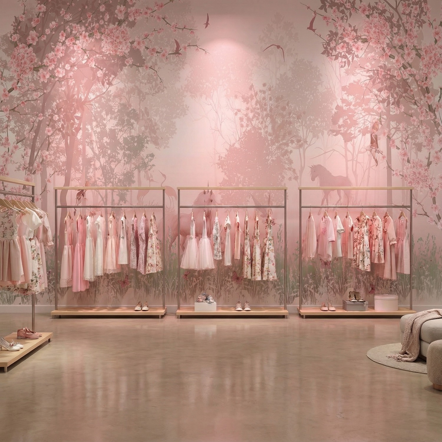 Fototapeten: Einhorn im Wald 