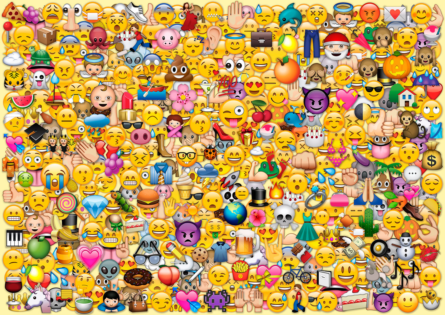 Fototapeten: Collage-Emoticons