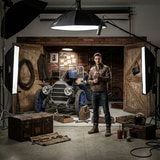 Fototapeten: Altes Auto in der Garage 15