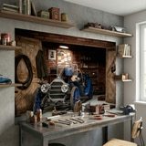 Fototapeten: Altes Auto in der Garage 7