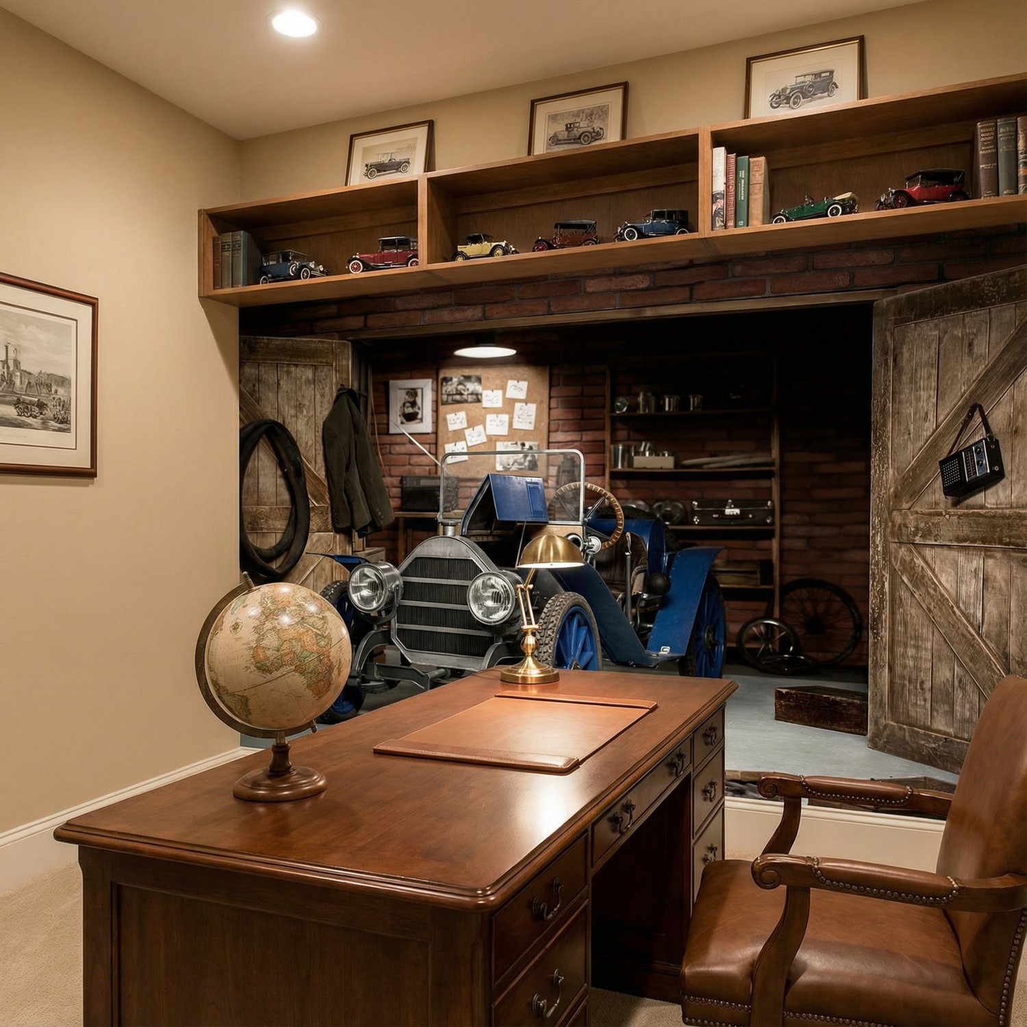 Fototapeten: Altes Auto in der Garage