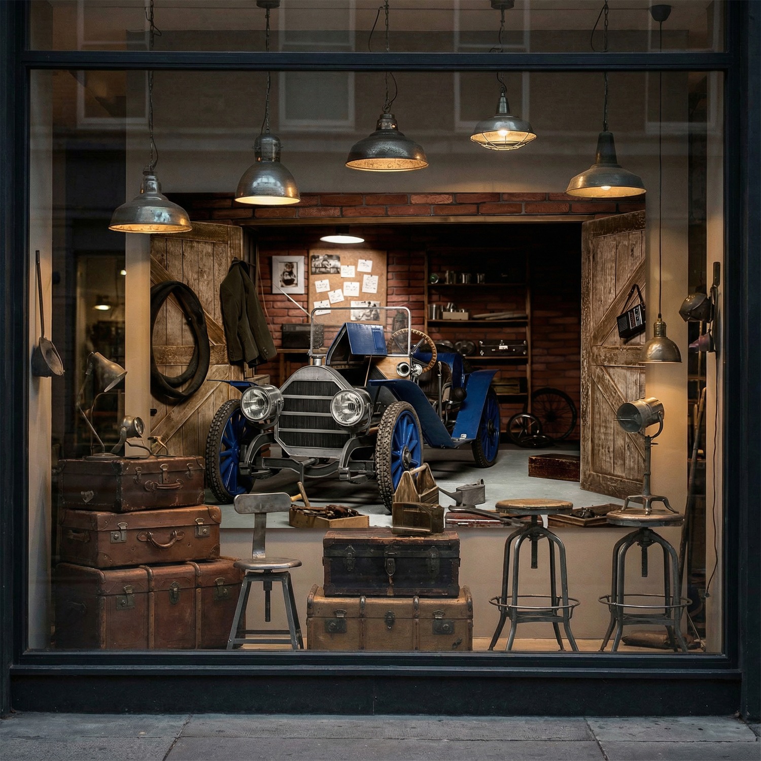 Fototapeten: Altes Auto in der Garage