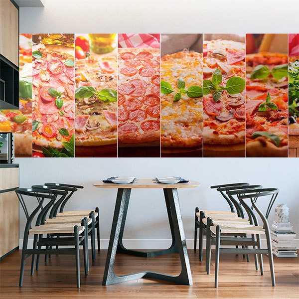 Fototapeten: Collage-Pizza