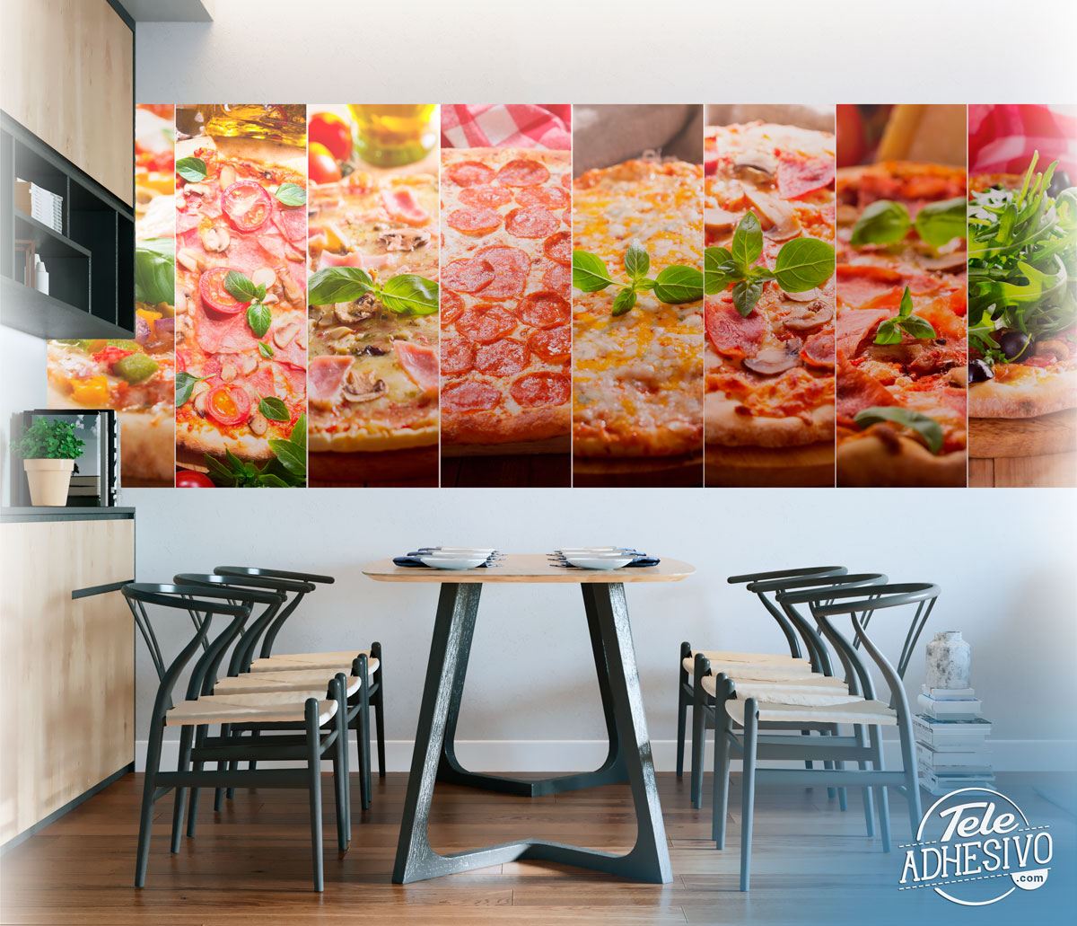 Fototapeten: Collage-Pizza