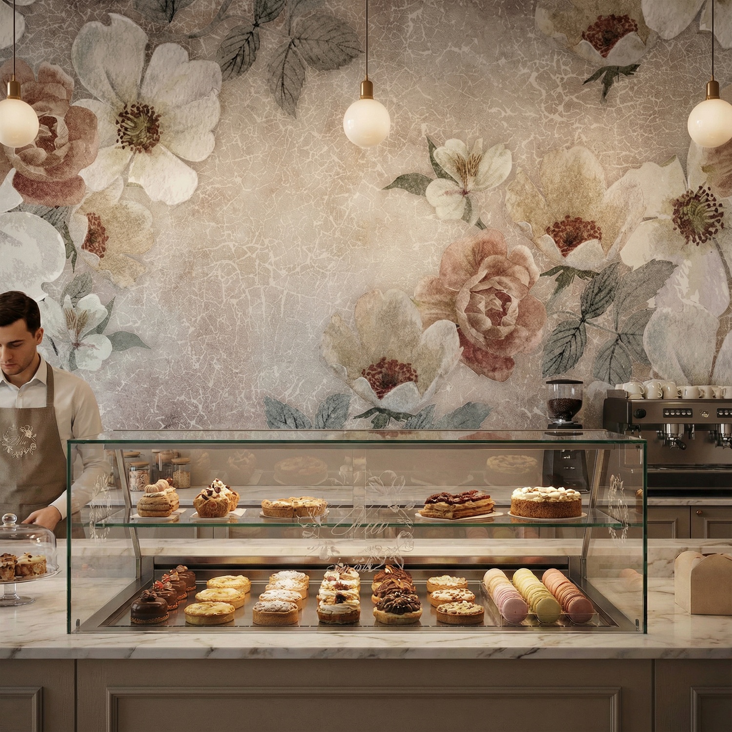 Fototapeten: Blumendruck