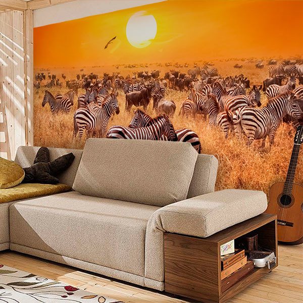 Fototapeten: Zebras in der Savanne