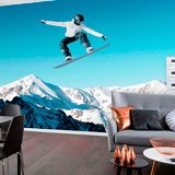 Fototapeten: Snowboard-Sprung 2