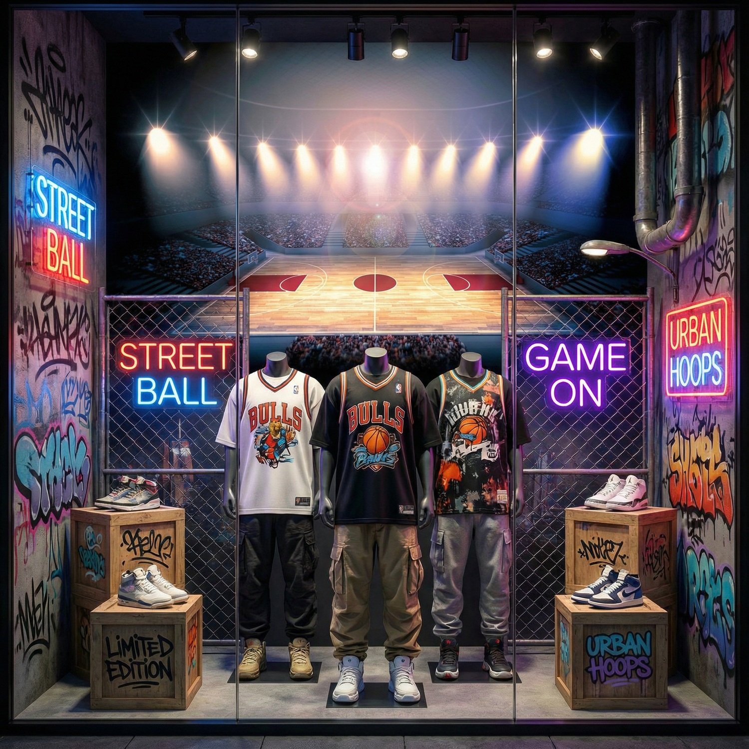 Fototapeten: Basketballplatz