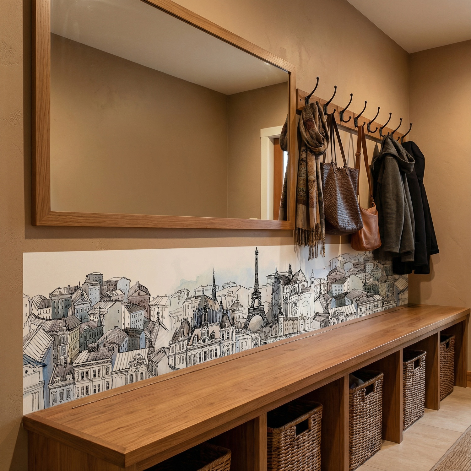 Fototapeten: Zeichnung von Paris