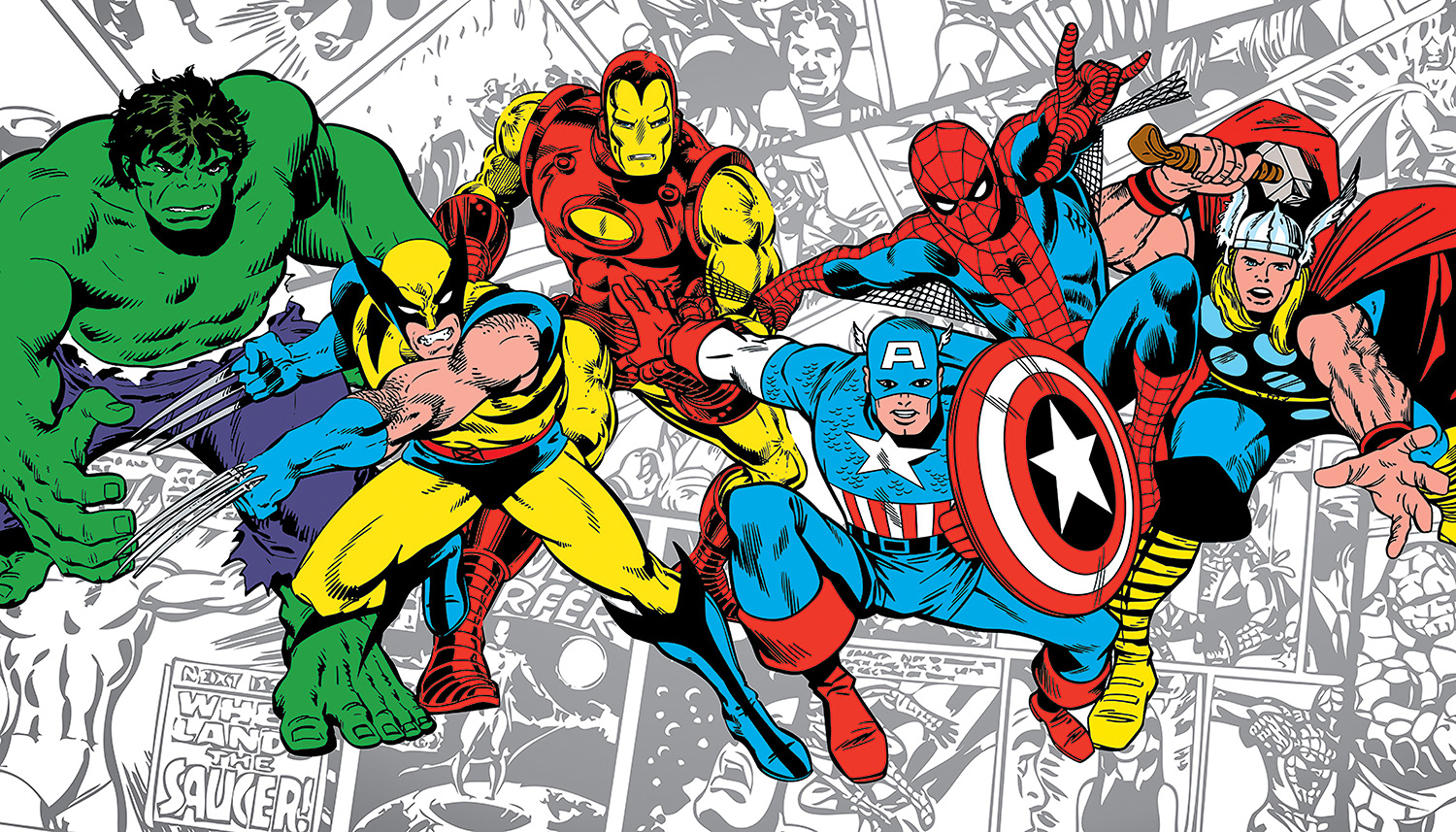 Fototapeten: Avengers 80er Jahre
