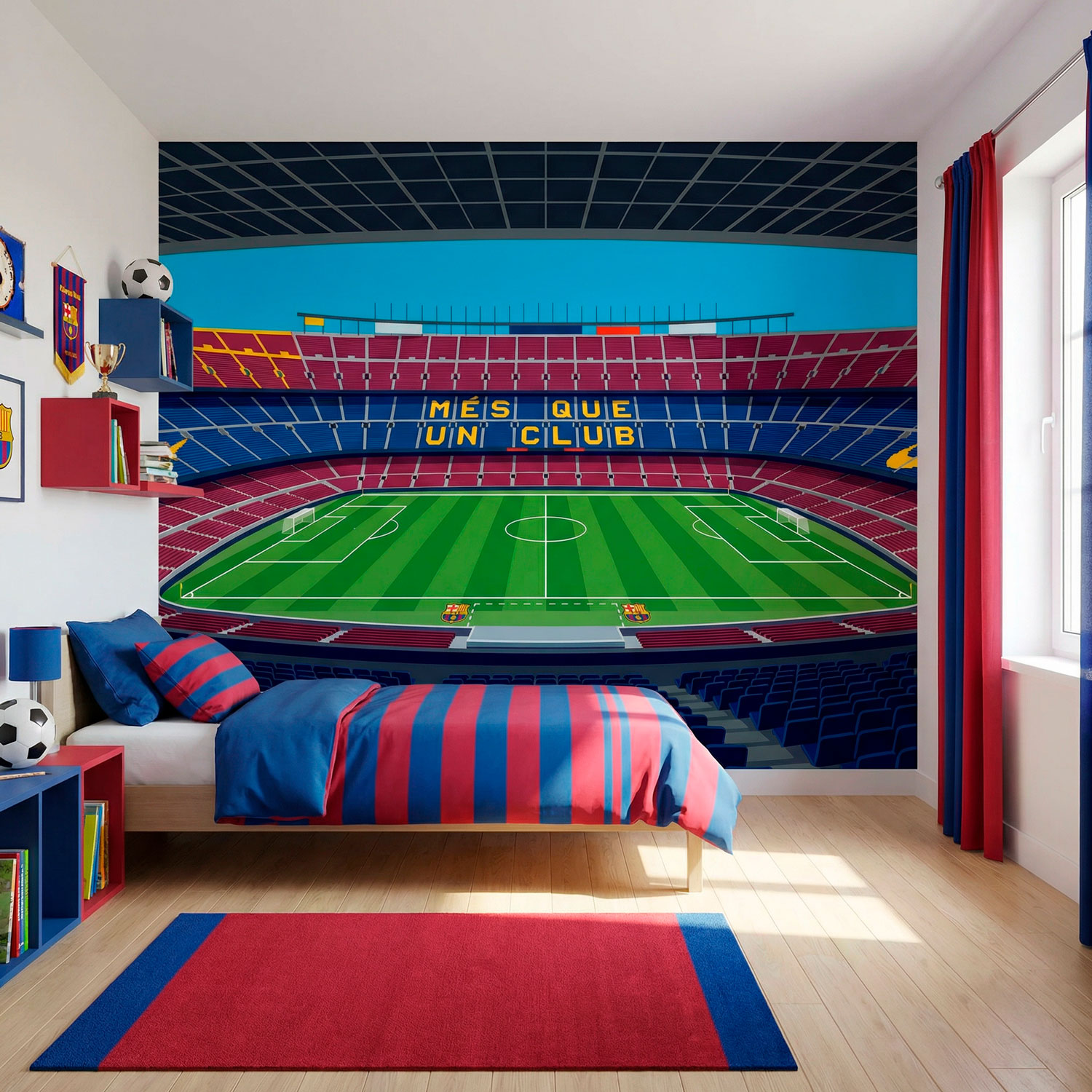 Fototapeten: Fototapete Camp Nou Stadion Illustration 0