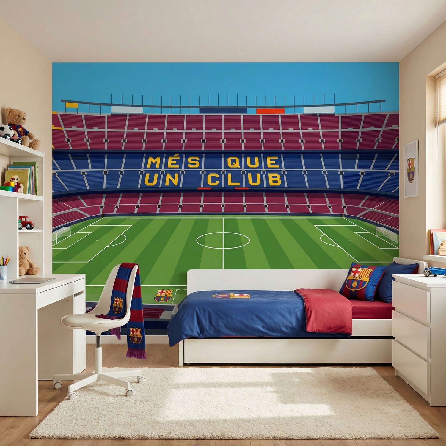 Fototapeten: Fototapete Camp Nou Stadion Illustration