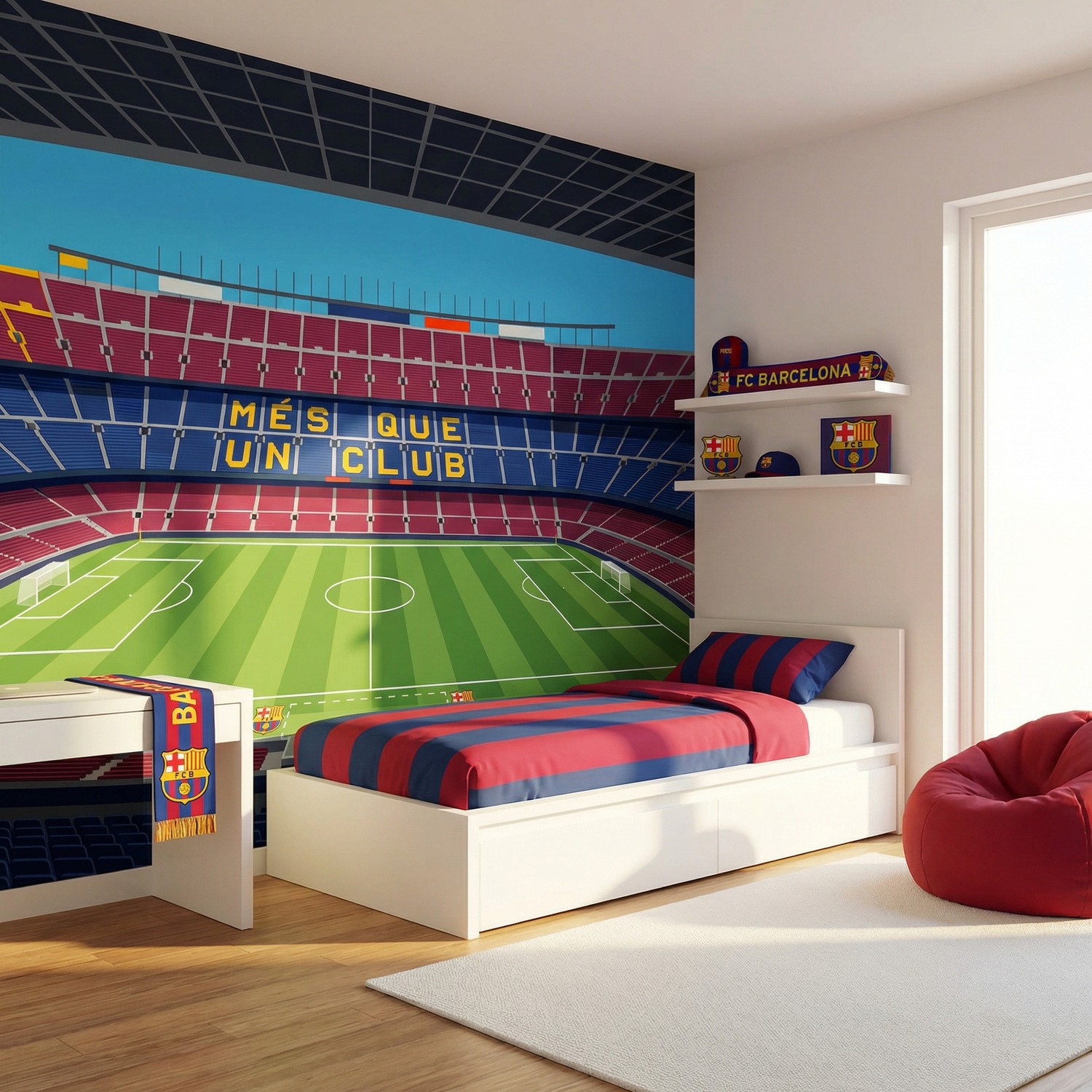 Fototapeten: Fototapete Camp Nou Stadion Illustration