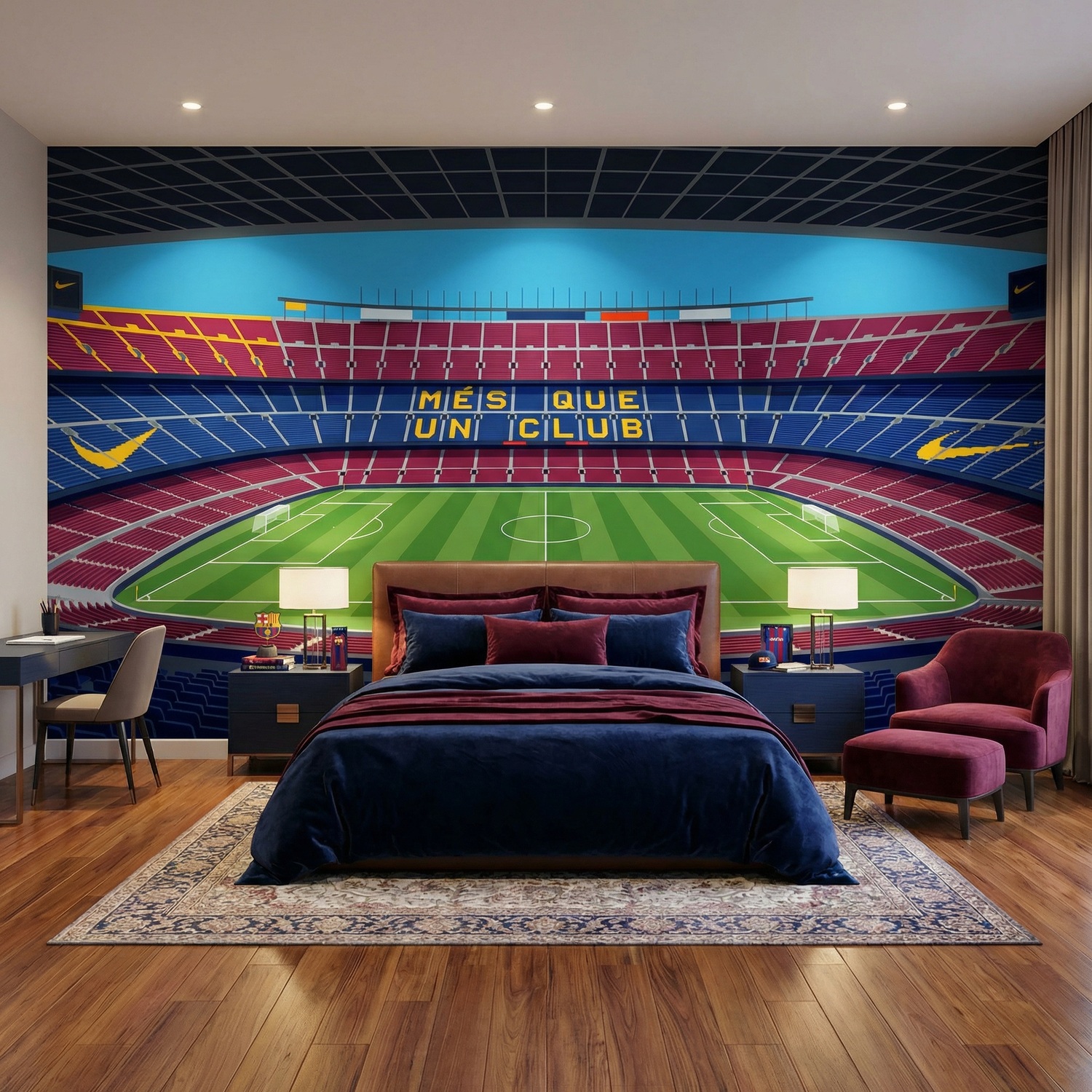 Fototapeten: Fototapete Camp Nou Stadion Illustration