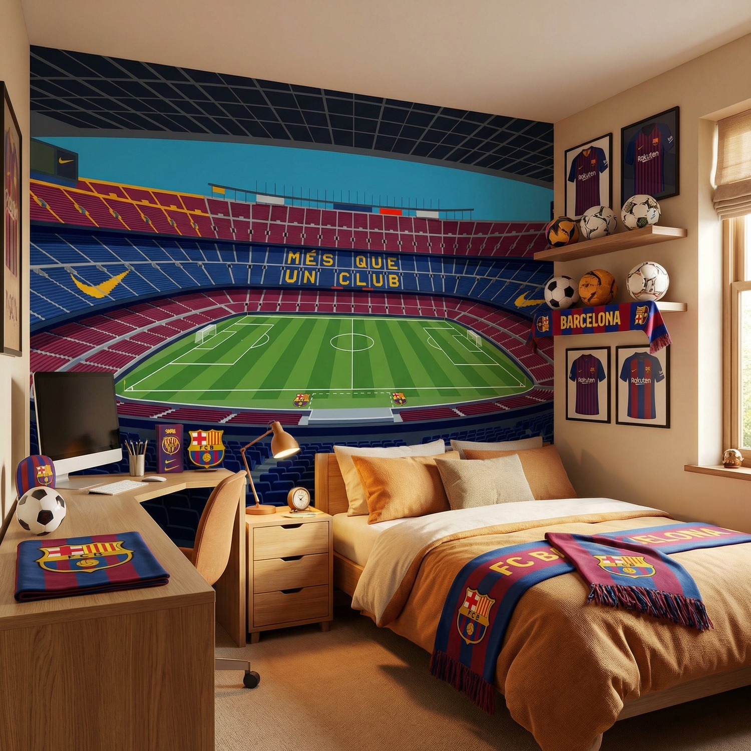 Fototapeten: Fototapete Camp Nou Stadion Illustration