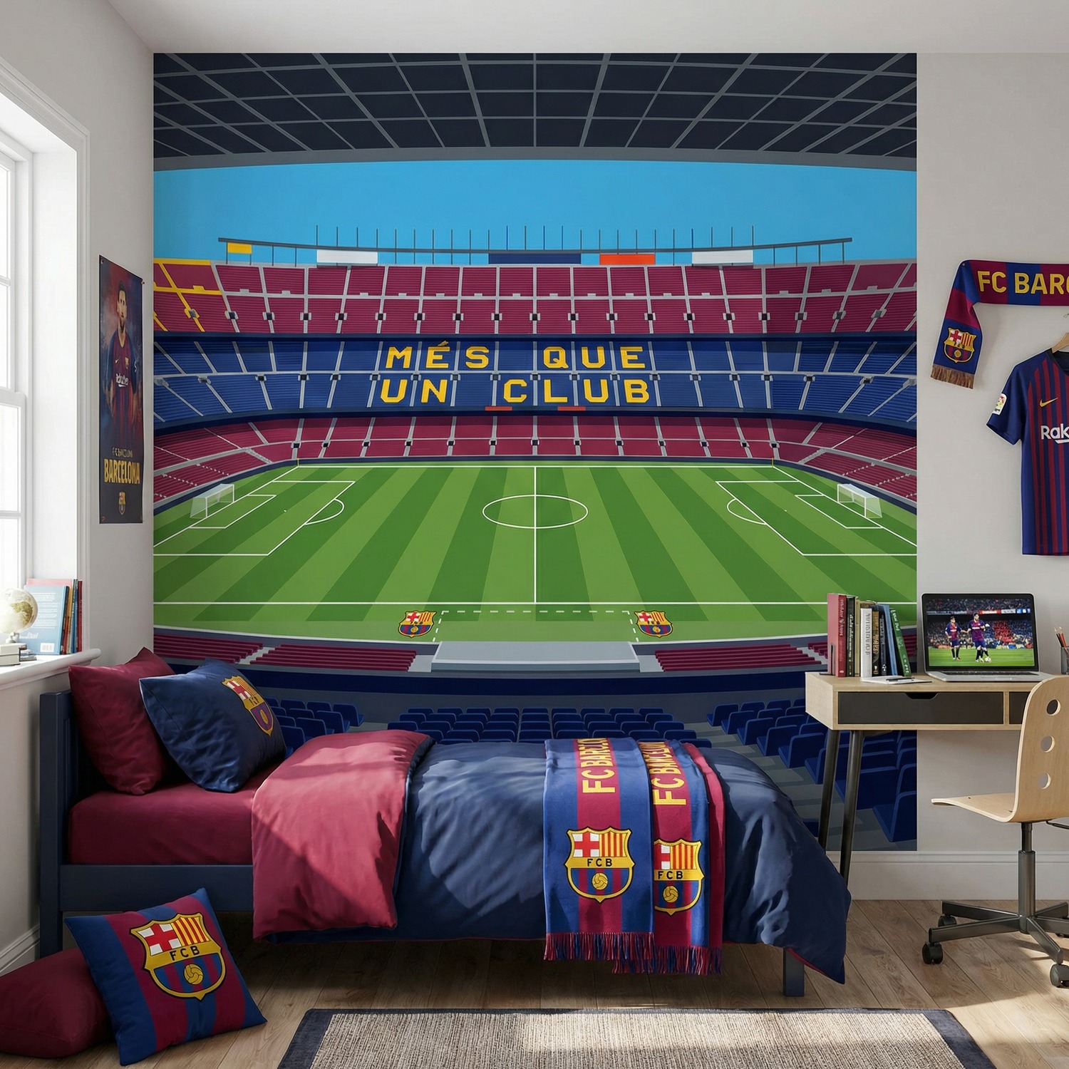 Fototapeten: Fototapete Camp Nou Stadion Illustration