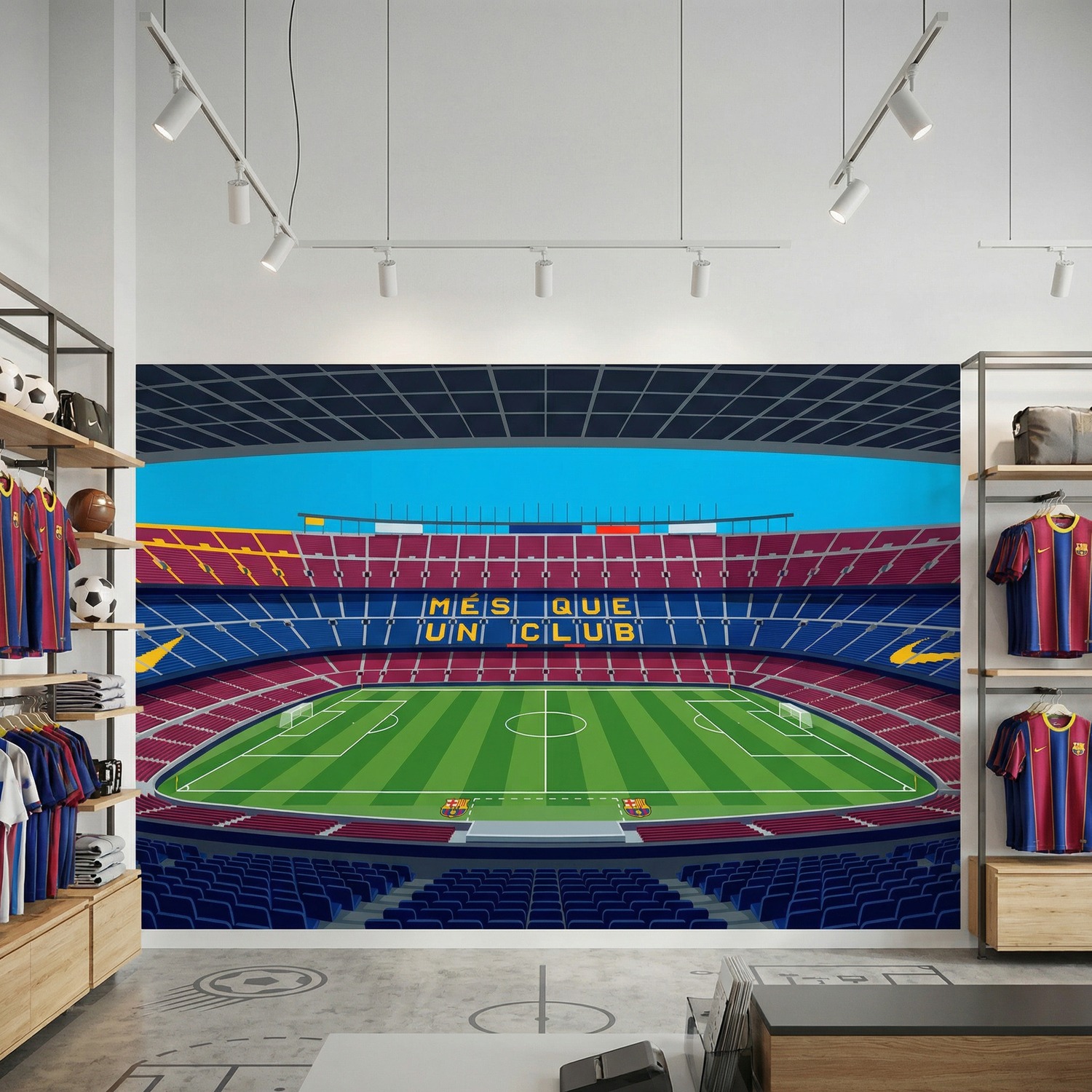 Fototapeten: Fototapete Camp Nou Stadion Illustration