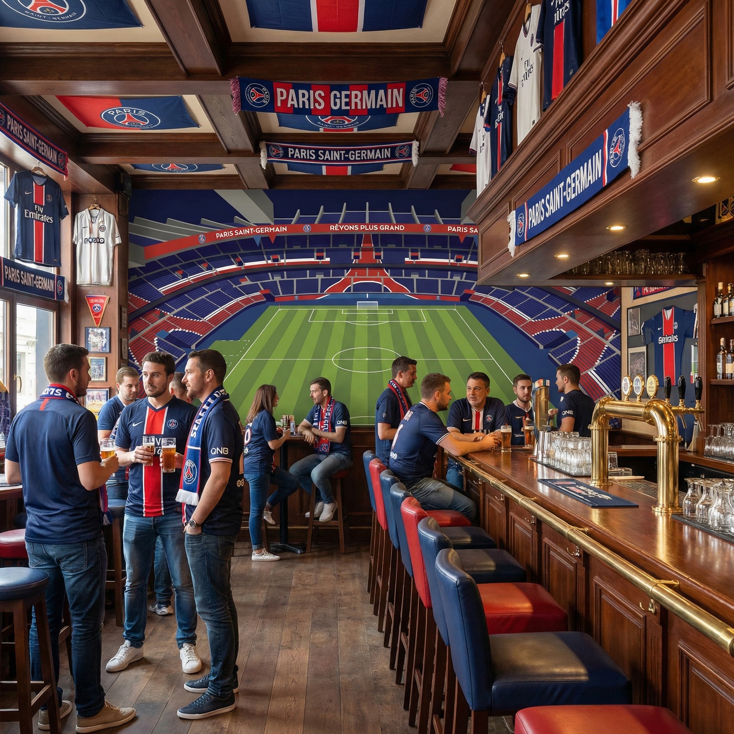 Fototapeten: Fototapete Parc des Princes Stadion Illustration