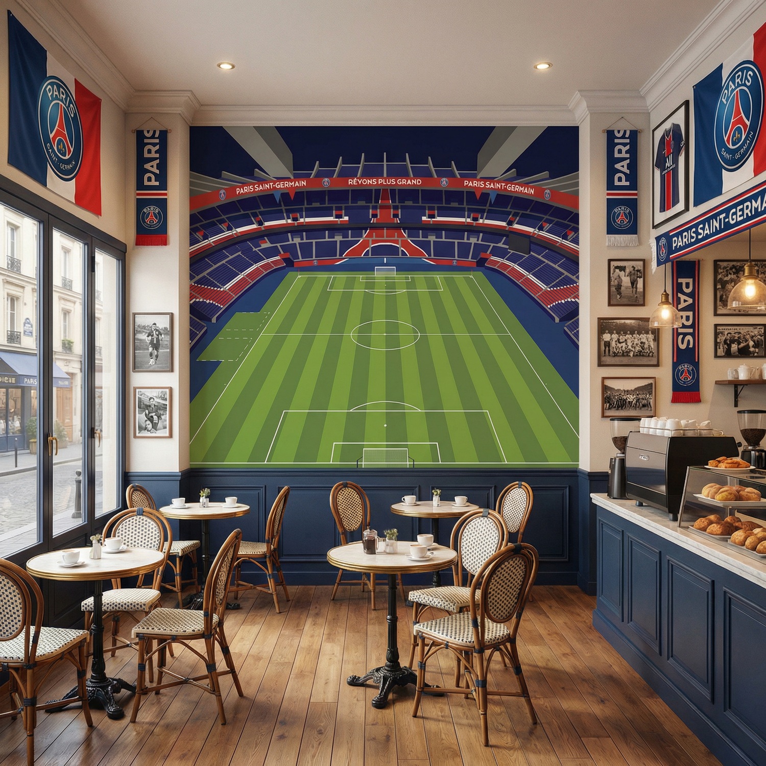 Fototapeten: Fototapete Parc des Princes Stadion Illustration
