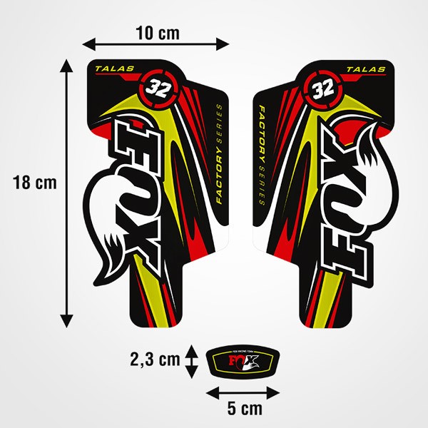 Aufkleber: Gabeln Fahrrad Fox Factory Serie 32