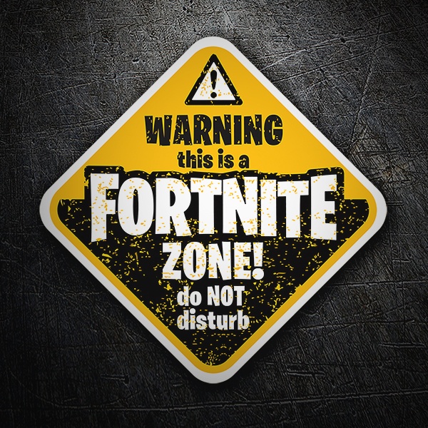 Aufkleber: Warning Fortnite Zone