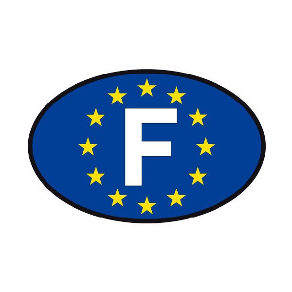 Aufkleber: Frankreich Europäische Union oval