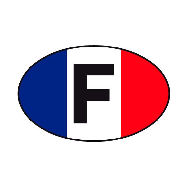 Aufkleber: Frankreich oval