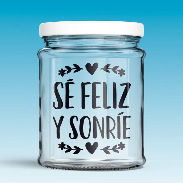 Wandtattoos: Sé feliz y sonríe