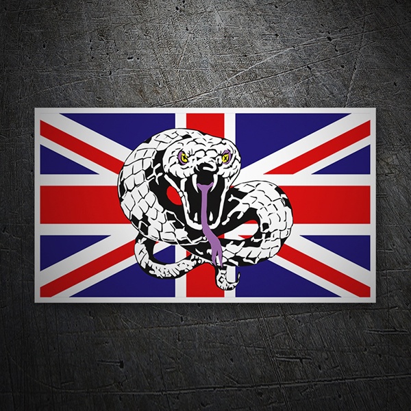 Aufkleber: Vereinigtes Königreich Flagge und Schlange