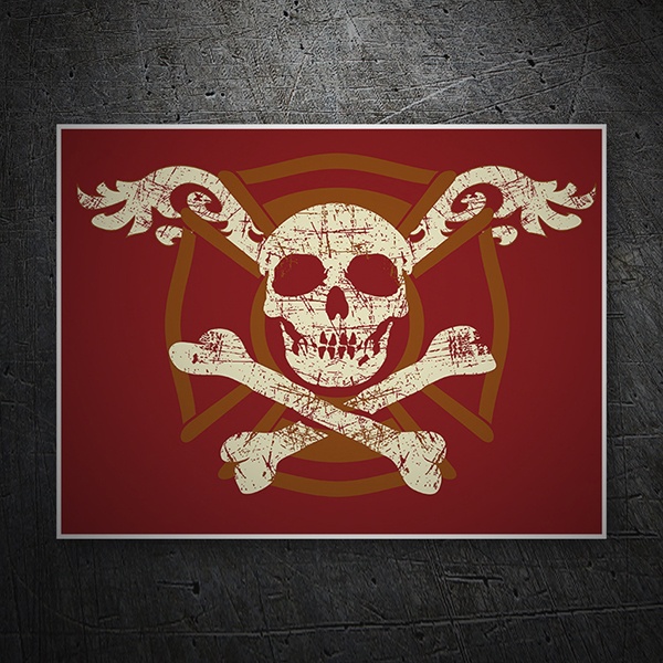 Aufkleber: Piratenflagge