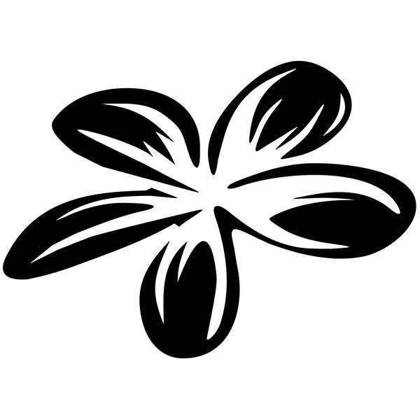 Aufkleber: Hawaiianische Plumeria-Blume