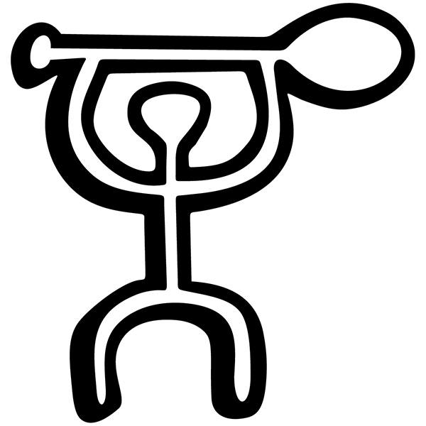 Aufkleber: Aufkleber Petroglyphen-Figur