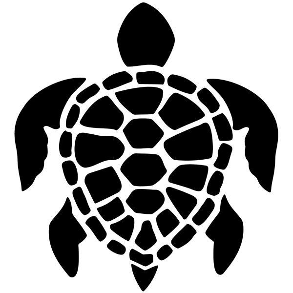 Aufkleber: Schildkröte surfen