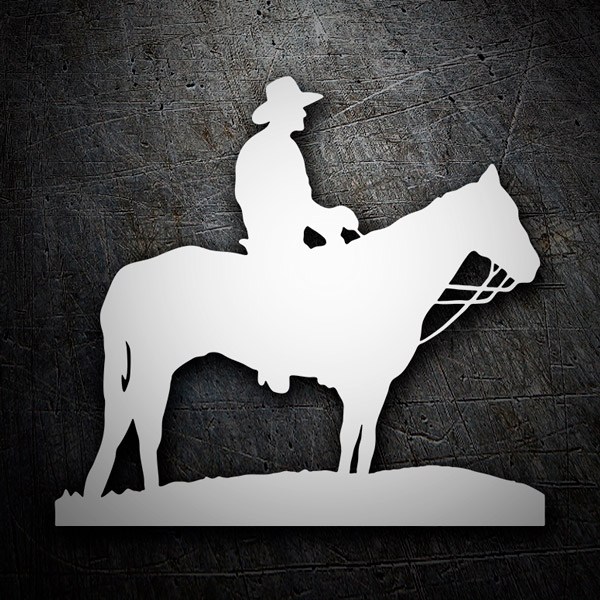 Aufkleber: Cowboys zu Pferd