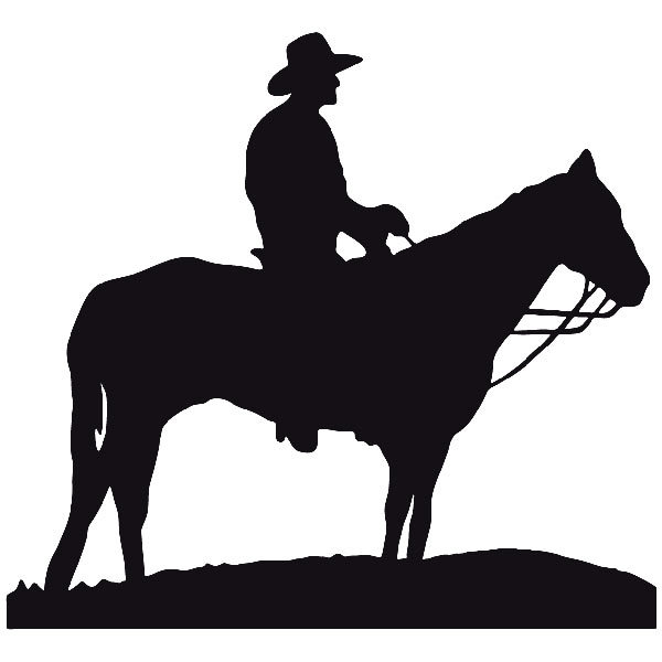 Aufkleber: Cowboys zu Pferd