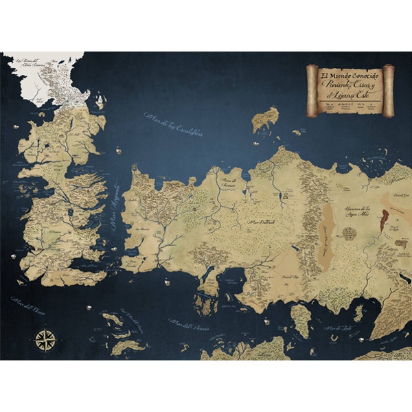 Wandtattoos: Karte der 7 Königreiche Spiel der Throne