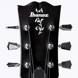 Aufkleber: Ibanez Gitarre mit floralem Element 2