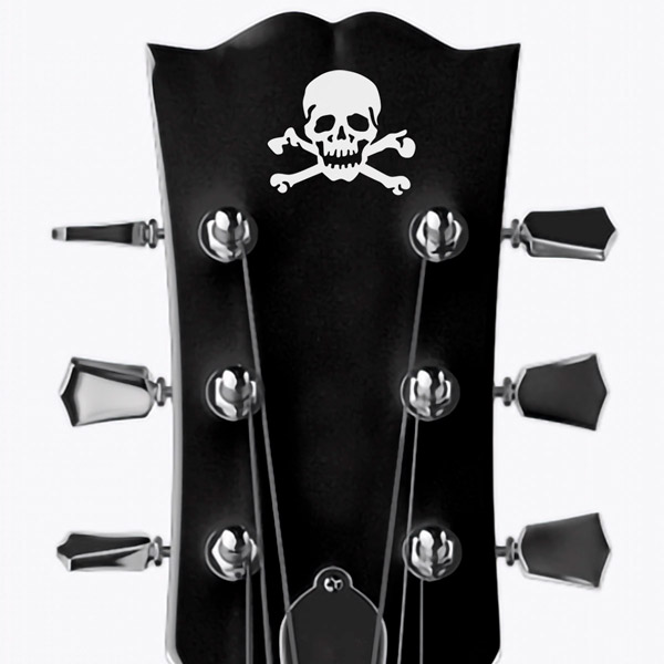 Aufkleber: Sch&auml;del mit Kreuzknochen