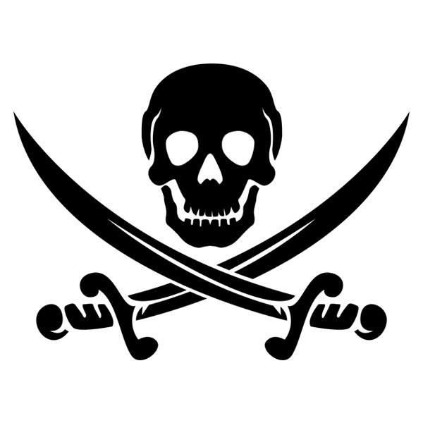 Wandtattoos: Piratenschädel (Halloween)