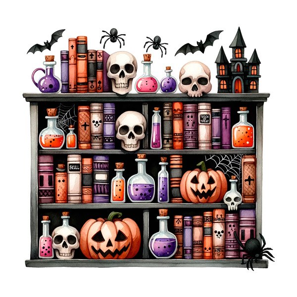 Wandtattoos: Halloween Zauberspruch-Regal