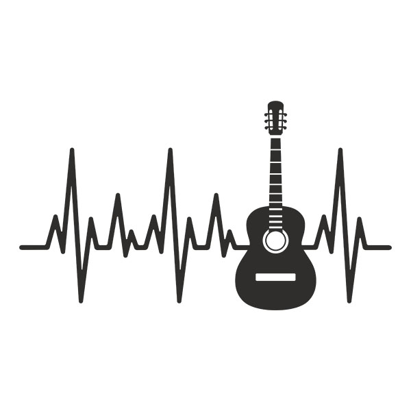 Aufkleber: Cardio Elektro Gitarre